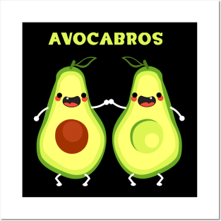 Avocabros on black Posters and Art